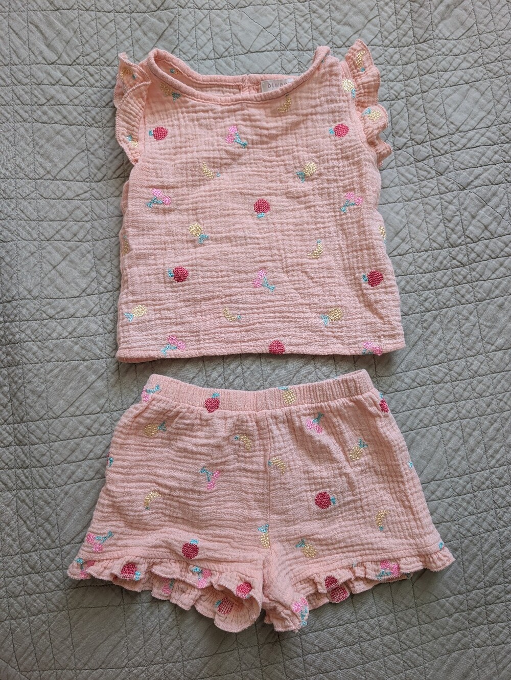 Baby Girl Cotton Gauze 2 Piece Set